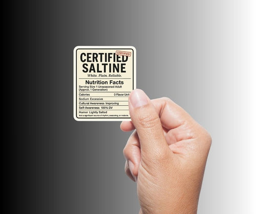 "Certified Saltine Cracker" Funny Ironic Political Sticker